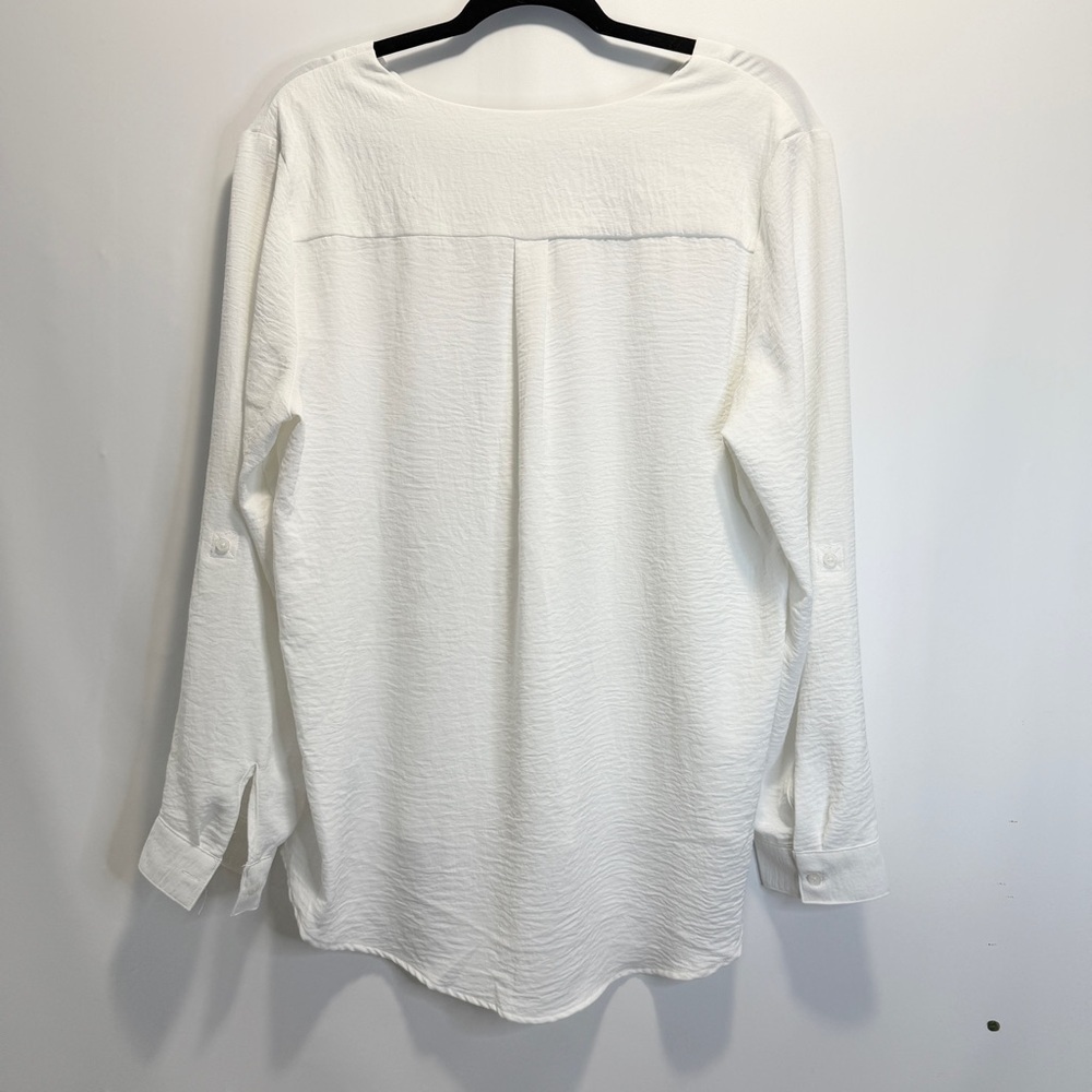 Penmans White V-Neck Women's Blouse size Large - Picture 6 of 12